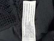 Vorschaubild 4 von Bluse Damen 34;XS Schwarz Lochmuster Spitze Kurzarm Bohemian