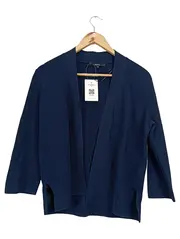 Vorschaubild 1 von Damen Strickjacke Gr. 38/M Casual Blau Viskose