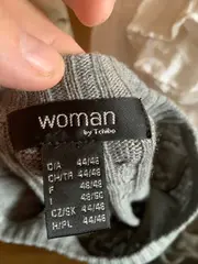 Vorschaubild 2 von Damen Strickkleid Grau Gr. 44-46 Zopfstrickmuster Casual