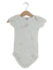 Vorschaubild 1 von Baby Body Kurzarm Gr. 74 12M Weiß Rosa Punkte Vogel