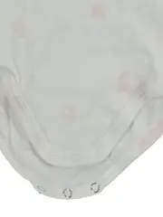 Vorschaubild 3 von Baby Body Kurzarm Gr. 74 12M Weiß Rosa Punkte Vogel