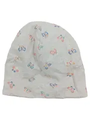 Vorschaubild 1 von Kinder Mütze Beanie Gr. 54/56 Grau Schmetterling Baumwolle