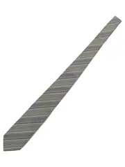 Vorschaubild 1 von Canda Krawatte Herren gestreift grau beige 130cm Business Klassisch