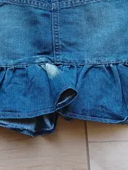 Vorschaubild 3 von Jeansrock Mädchen Gr. 128 Blau Rüschen Denim Mini