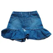 Vorschaubild 2 von Jeansrock Mädchen Gr. 128 Blau Rüschen Denim Mini