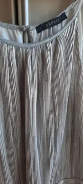 Vorschaubild 2 von Cocktailkleid Damen Gr. M 38 Silber Metallic Plissee Träger