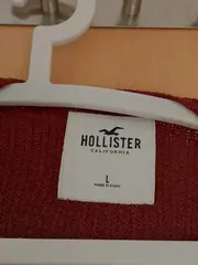 Vorschaubild 4 von Damen Strickjacke Cardigan Rippstrick Rot Gr. L Baumwolle Freizeit