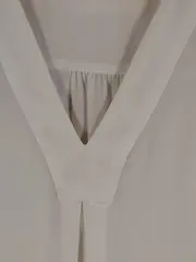 Vorschaubild 4 von Damen Bluse Weiß V-Ausschnitt Langarm Elegant Gr. 36/S