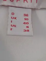 Vorschaubild 6 von Damen Bluse Weiß V-Ausschnitt Langarm Elegant Gr. 36/S