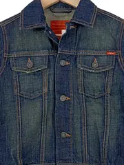 Vorschaubild 5 von Herren Jeansjacke Blau Gr. 44/XS Casual Uni Baumwolle Langarm