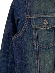 Vorschaubild 4 von Herren Jeansjacke Blau Gr. 44/XS Casual Uni Baumwolle Langarm