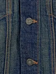 Vorschaubild 6 von Herren Jeansjacke Blau Gr. 44/XS Casual Uni Baumwolle Langarm