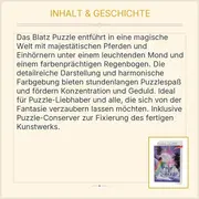 Vorschaubild 3 von Puzzle 1500 Teile Weiße Pferde Regenbogen Mond Tropisch NEU