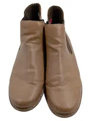 Vorschaubild 2 von Damen Stiefeletten Chelsea Boots Gr. 41 Beige Leder Reißverschluss