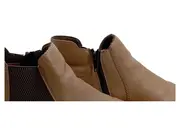 Vorschaubild 4 von Damen Stiefeletten Chelsea Boots Gr. 41 Beige Leder Reißverschluss