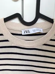 Vorschaubild 5 von Damen Pullover Gr. 38/M gestreift Maritim Kurzarm Beige Dunkelblau