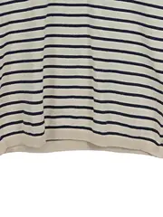 Vorschaubild 4 von Damen Pullover Gr. 38/M gestreift Maritim Kurzarm Beige Dunkelblau