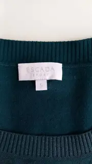 Vorschaubild 4 von Sport Damen Strickshirt Gr. S Petrol Metallic Floral Kurzarm