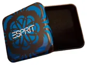 Vorschaubild 2 von Dekodose Metall Blau Florales Muster 9x4 cm