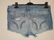 Vorschaubild 5 von Jeans Shorts Damen W27 Destroyed Look Blau Fransen L20