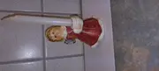 Vorschaubild 4 von Engel Kerzenhalter Porzellan Rot 10cm Weihnachtlich Figur