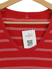 Vorschaubild 3 von Damen T-Shirt Gr. 38 gestreift Rot Kurzarm Casual