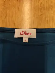 Vorschaubild 2 von Damen T-Shirt Basic Gr. S Petrol Kurzarm Viskose