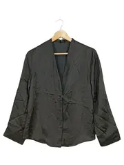 Vorschaubild 1 von Hemdbluse Damen XS/34 Grau Acetat Elegant V-Ausschnitt