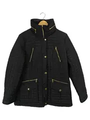 Vorschaubild 1 von Damen Steppjacke L/40 Schwarz Klassisch Strukturmuster Gesteppt