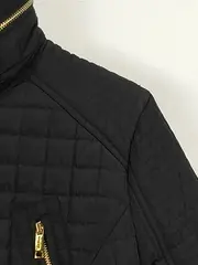 Vorschaubild 3 von Damen Steppjacke L/40 Schwarz Klassisch Strukturmuster Gesteppt
