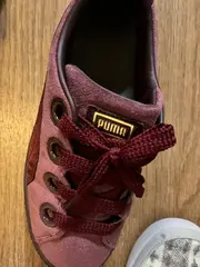 Vorschaubild 2 von Damen Sneaker Low Plateau Velvet Bordeaux Rot Größe 36