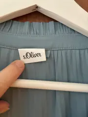 Vorschaubild 2 von Damen Bluse Langarm Gr. 36 S Petrol Elegant Tunika