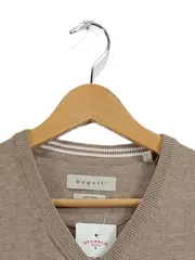 Vorschaubild 4 von Herren Pullover V-Ausschnitt Beige Gr. 50 L Baumwolle Klassisch