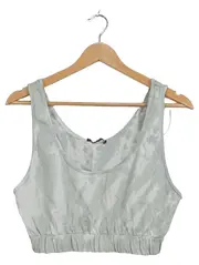 Vorschaubild 1 von Damen Crop Top Tie-Dye Grün Größe L Ärmellos Baumwolle