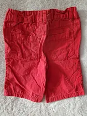 Vorschaubild 7 von Kinder Shorts Jungen Rot Uni Baumwolle Gr. 116 Casual