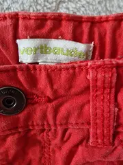 Vorschaubild 5 von Kinder Shorts Jungen Rot Uni Baumwolle Gr. 116 Casual