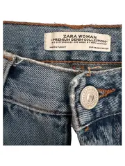 Vorschaubild 2 von Woman Premium Denim Destroyed Jeans Damen Gr. 34 Feder Stickerei Blau