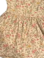 Vorschaubild 3 von Baby Mädchen Kleid Gr. 92 Blumenmuster Beige Romantisch