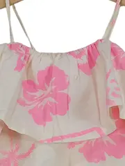 Vorschaubild 3 von Mädchen Top Gr. 120/122 Rosa Blumen Rüschen Trägertop Sommer