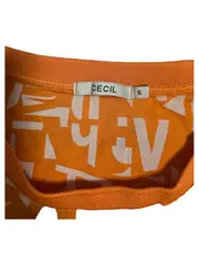 Vorschaubild 2 von CECIL Damen Pullover Gr. 36 S Orange Buchstabenmuster 3, 4-Arm Baumwolle