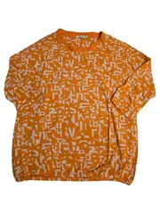 Vorschaubild 1 von CECIL Damen Pullover Gr. 36 S Orange Buchstabenmuster 3, 4-Arm Baumwolle