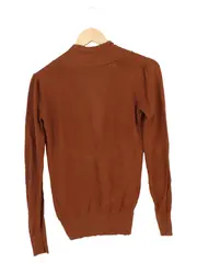 Vorschaubild 2 von Damen Pullover Gr. 32/XS Braun Casual Langarm Viskose