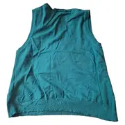 Vorschaubild 3 von Damen Pullunder Strickweste V-Ausschnitt Grün Gr. 46