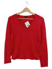 Vorschaubild 1 von Black Label Damen Langarmshirt V-Ausschnitt Rot Gr. 34 XS