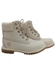 Vorschaubild 1 von 6-Inch Premium Stiefel Damen Beige Leder Gr. 37 Schnürung Freizeit