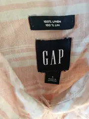 Vorschaubild 2 von Damen Bluse Hemd Langarm Leinen gestreift Rosa Gr. S