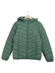 Vorschaubild 1 von Denim Damen Steppjacke Kapuze Gr. S Grün Outdoor
