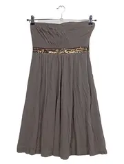 Vorschaubild 1 von Damen Abendkleid trägerlos Pailletten Gr. 34/XS Grau Elegant