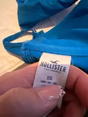 Vorschaubild 4 von Bikini Oberteil Damen Blau Gr. 44 XXL Rippstrick