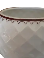Vorschaubild 2 von Thomas Germany Milchkännchen Porzellan Weiß Rautenmuster Braun Dekor
